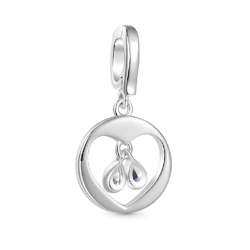 Pear Birthstone Clasp Clusters Charm