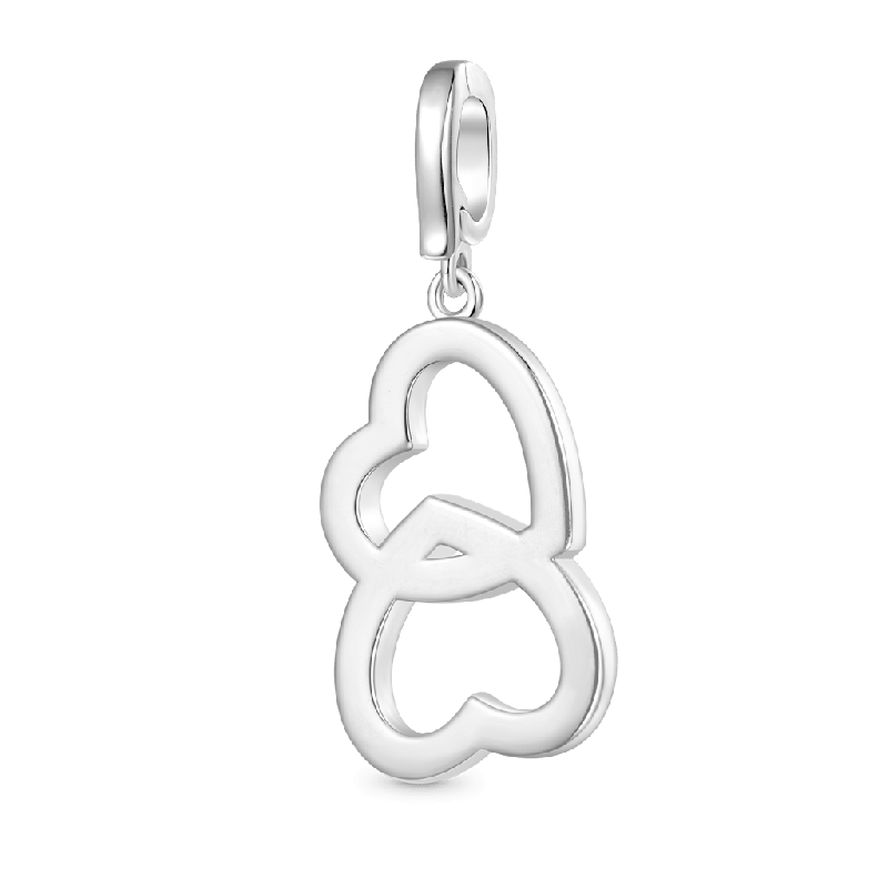Double Heart Clasp Clusters Charm