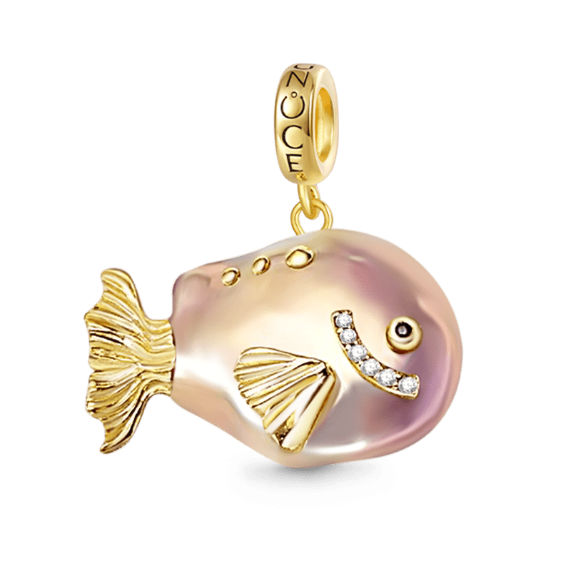 Vintage Fish Baroque Pearl Pendant