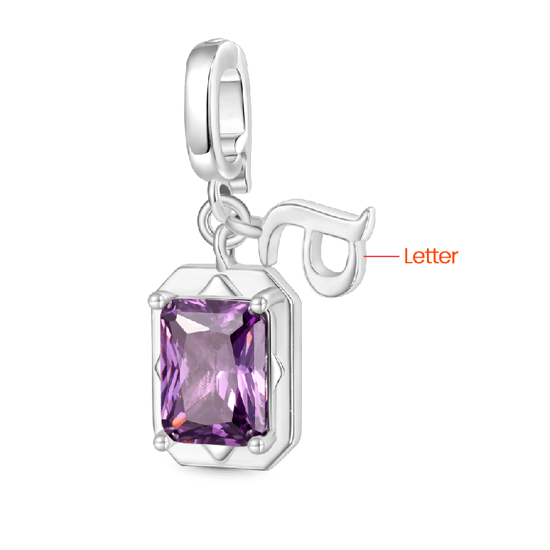 Square Birthstone Clasp Clusters Charm