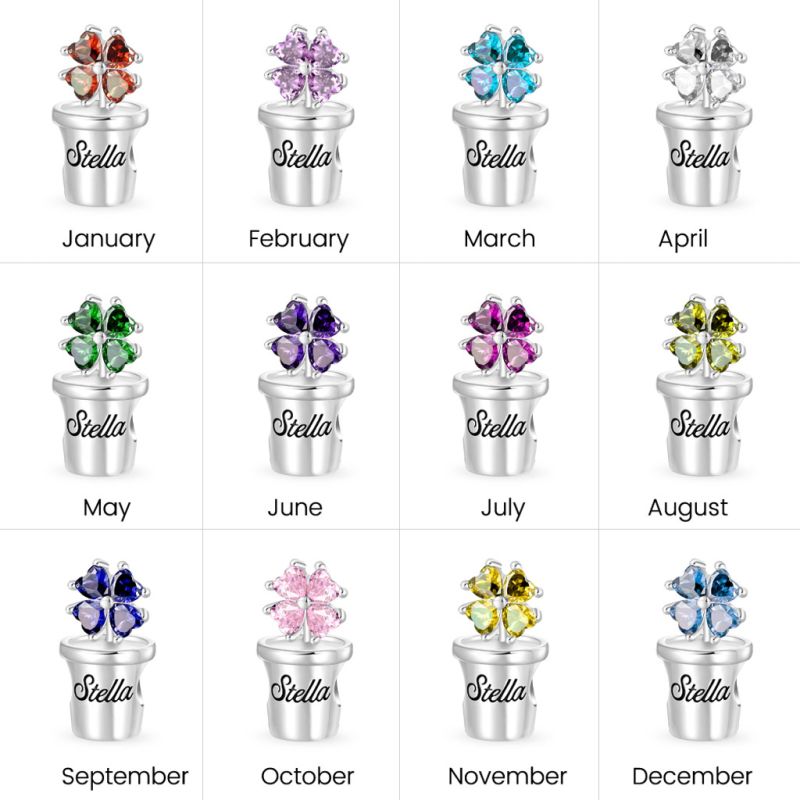Potted Four-leaf Clover Charm