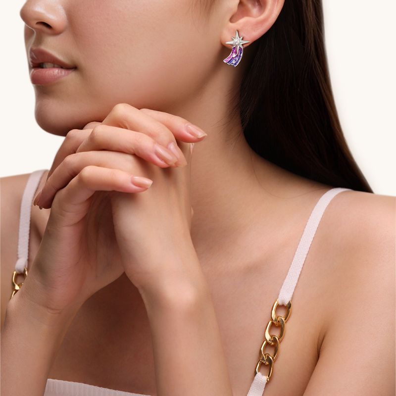 Meteor Pearl Stud Earrings