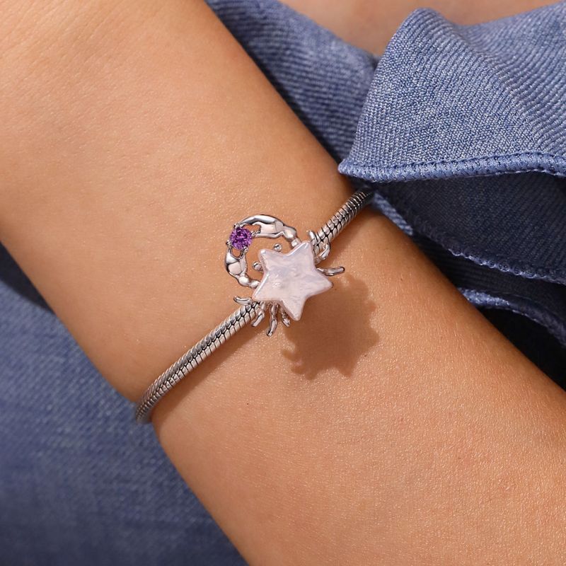 Pearl Crab Star Birthstone Stopper