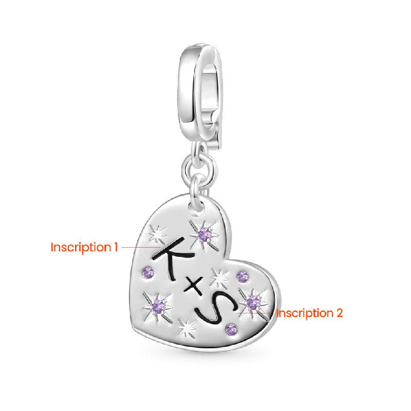 Engravable Love Clasp Clusters Charm