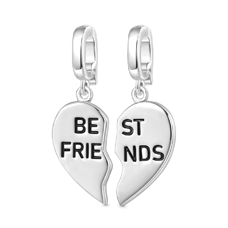 Best Friend Right Heart Clasp Charm