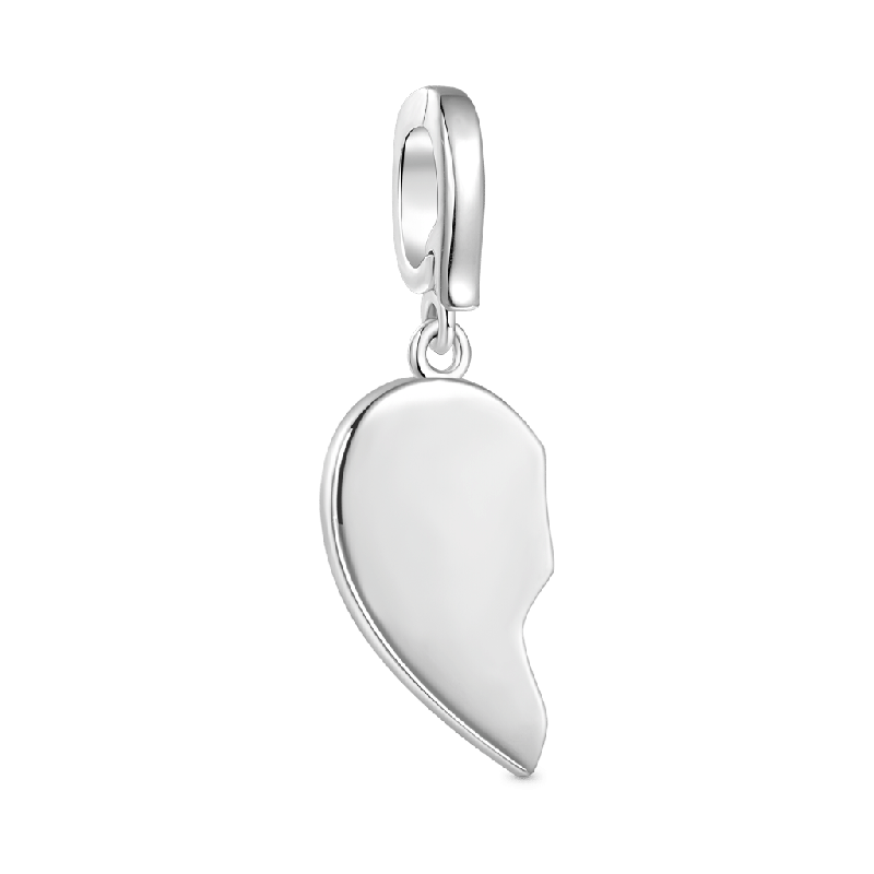 Best Friend Right Heart Clasp Charm