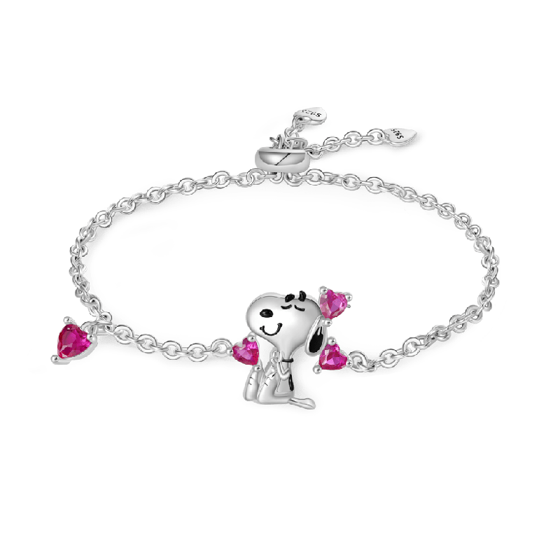 Peanuts Snoopy Love Heart Bracelet