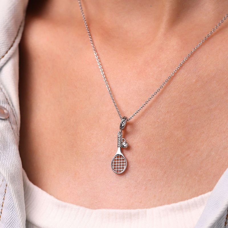 Tennis Racket and Ball Pendant