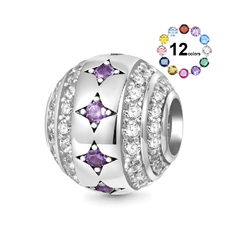 Stars Birthstone Charm