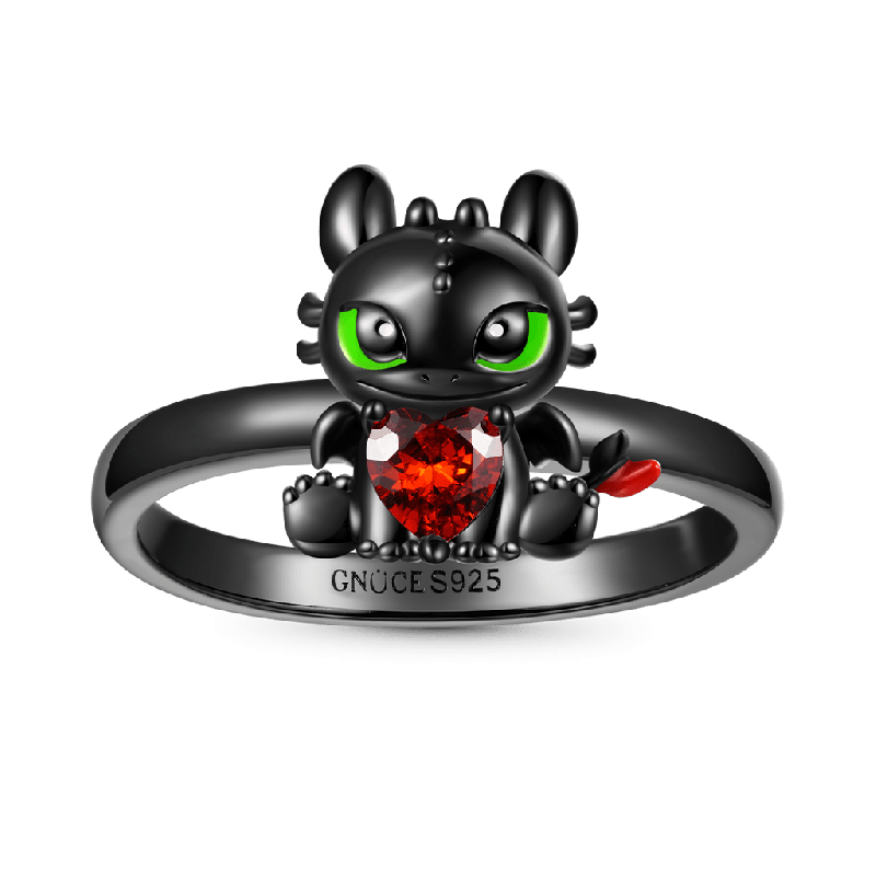 Toothless Embraces Heart Ring
