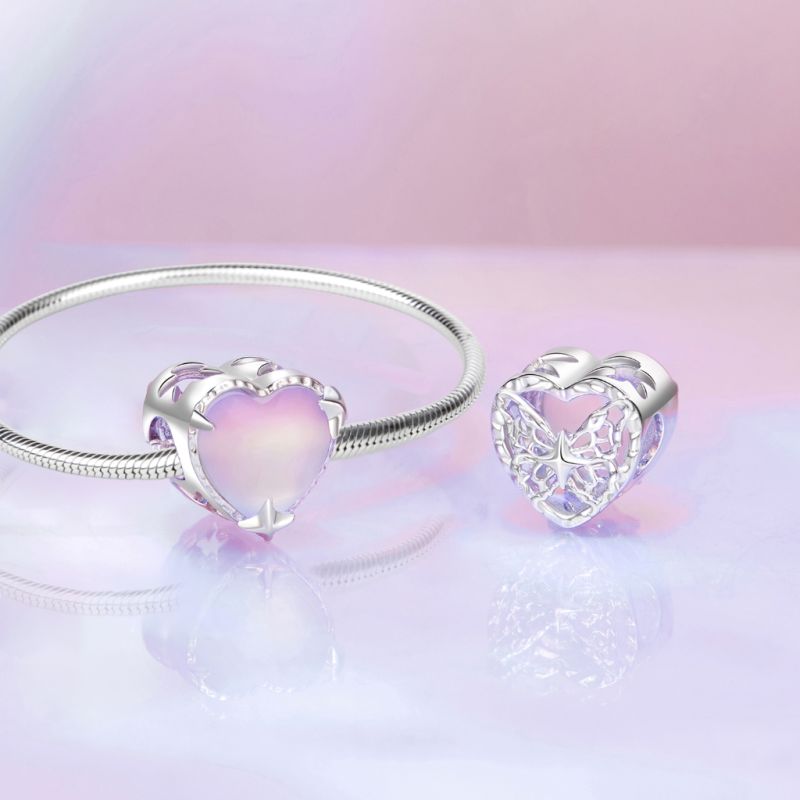 Dream Butterfly Heart Charm