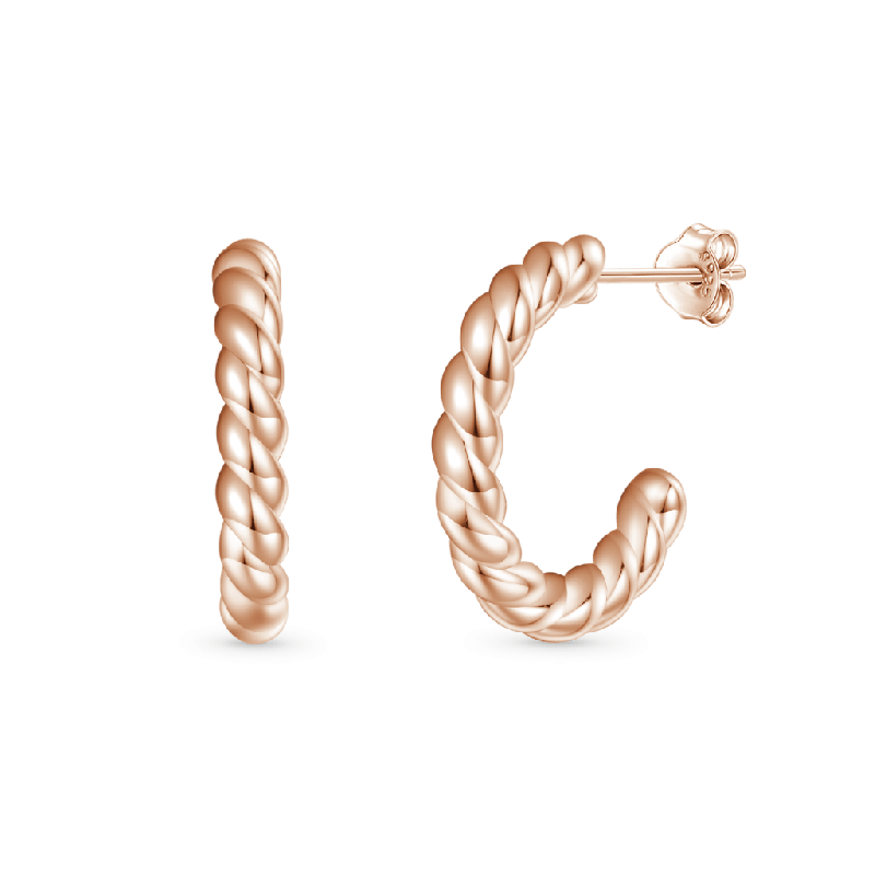 Twisted Rope Hoop Earrings