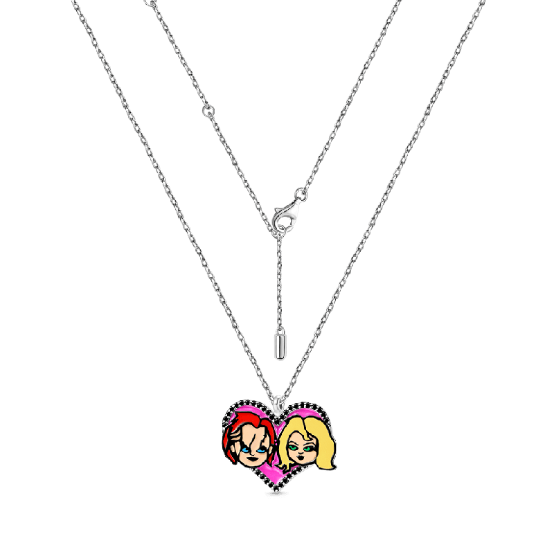 Chucky and Tiff Heart Necklace
