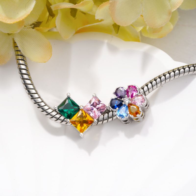 Rainbow Daisy Charm