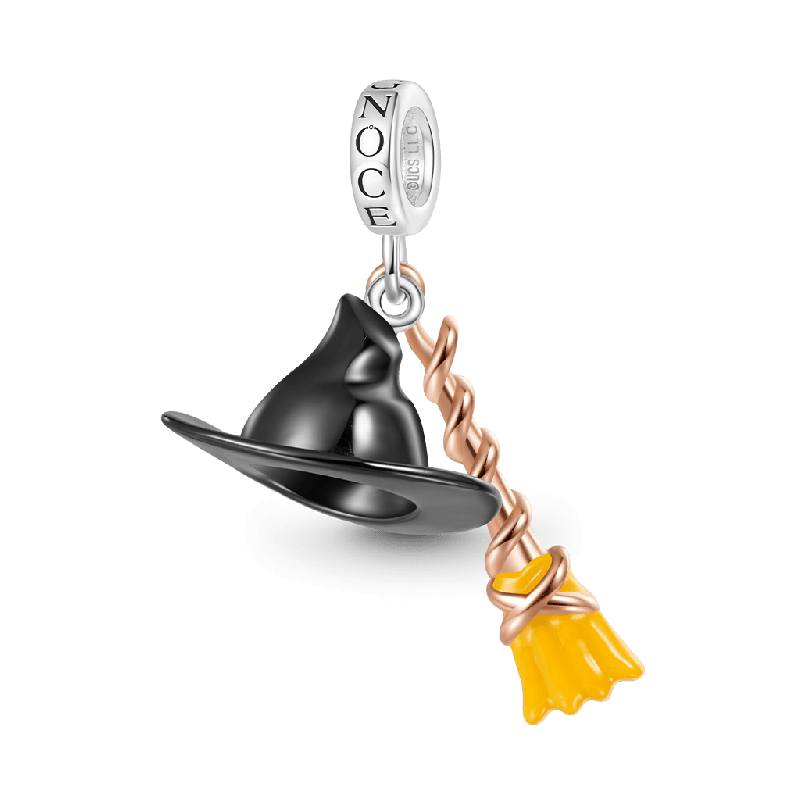 Wicked Elphabas Hat & Broom Pendant