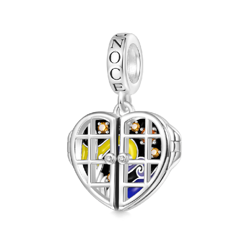 Heart Window Galaxy Pendant