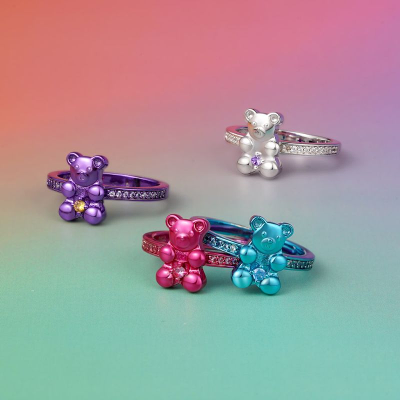 Pink Candy Bear Ring