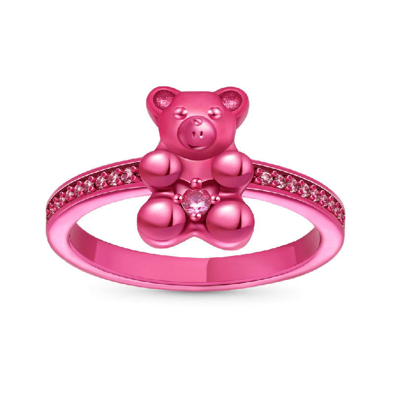 Pink Candy Bear Ring