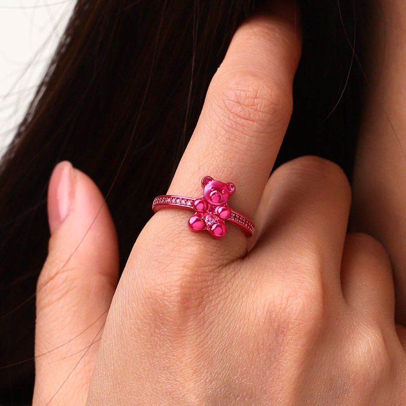 Pink Candy Bear Ring