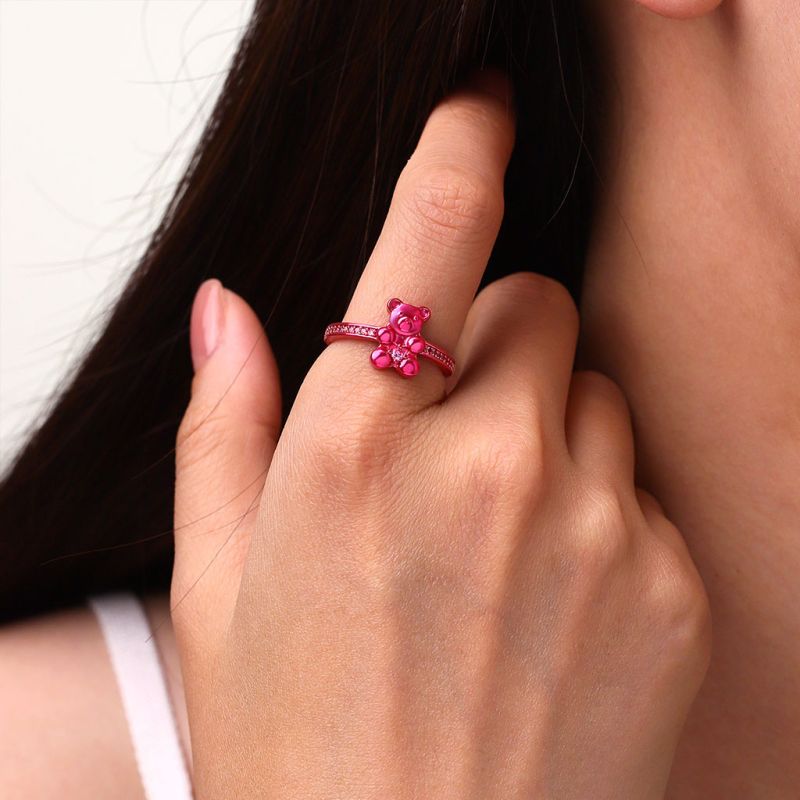 Pink Candy Bear Ring
