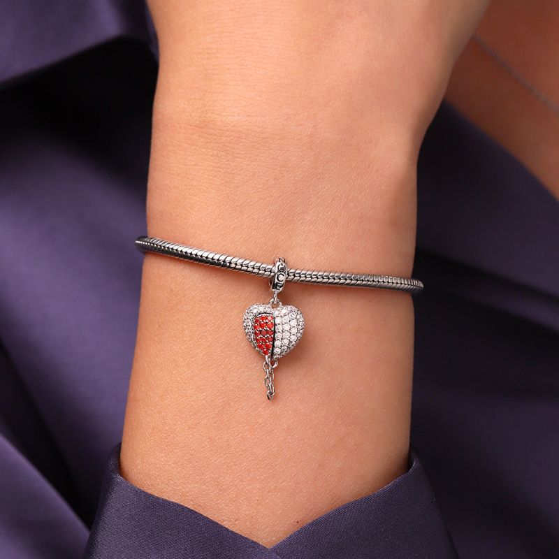 Valentines Day Broken Heart Pendant