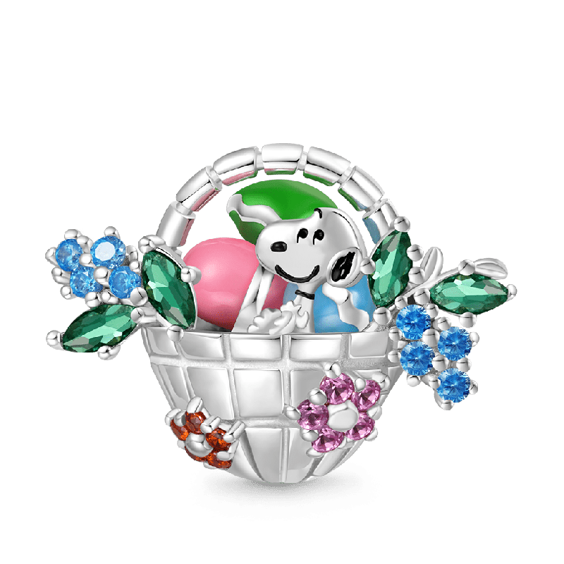 Snoopy Easter Eggs Basket Charm