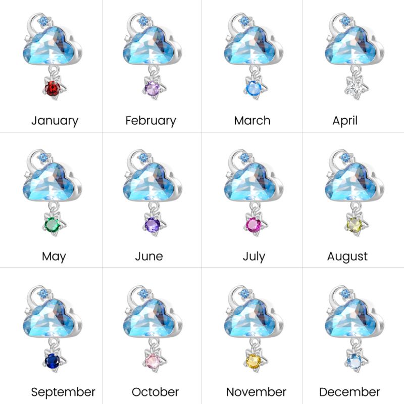 Blue Cloud Star Charm