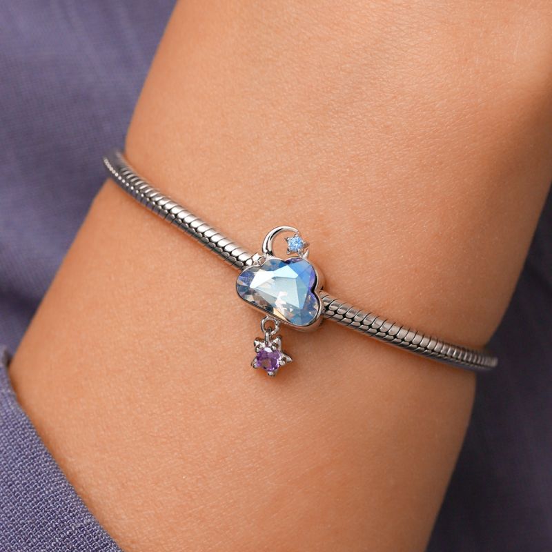 Blue Cloud Star Charm