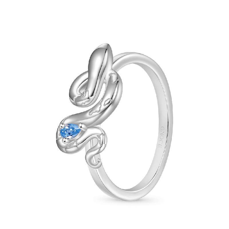 Zodiac Snake Birthstone Ring
