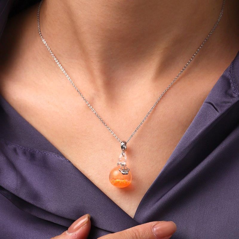 Glitter Engravable Paw Print Quicksand Pendant