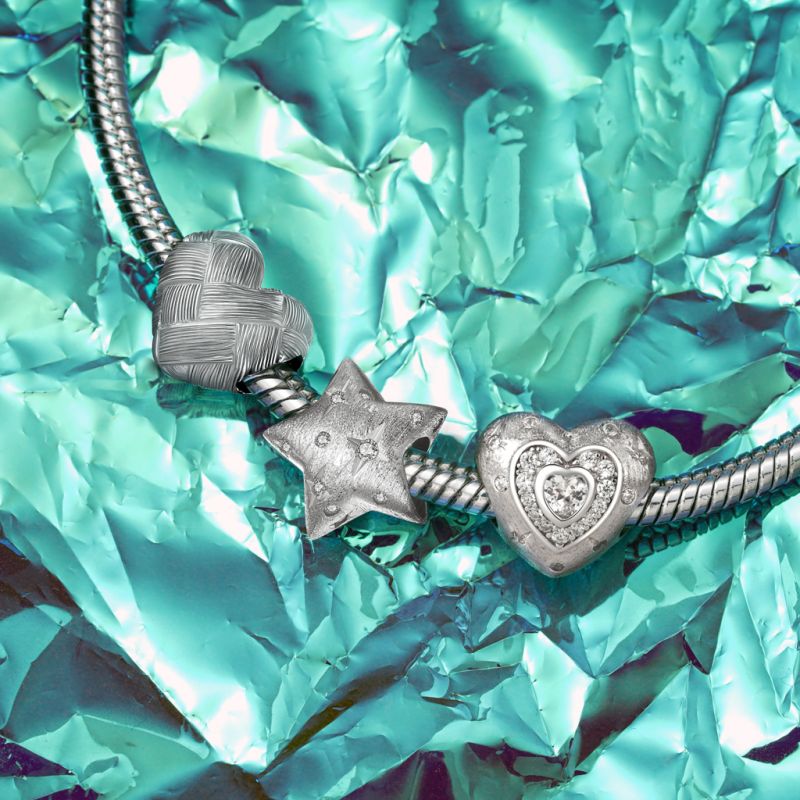 Shining Sandblasting Star Charm
