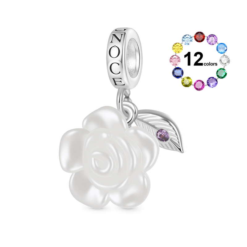 Pearl Rose Birthstone Pendant