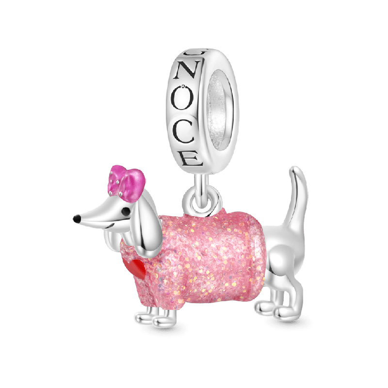 Pink Dachshund Pendant