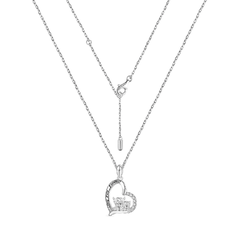 Highland Cow Heart Necklace
