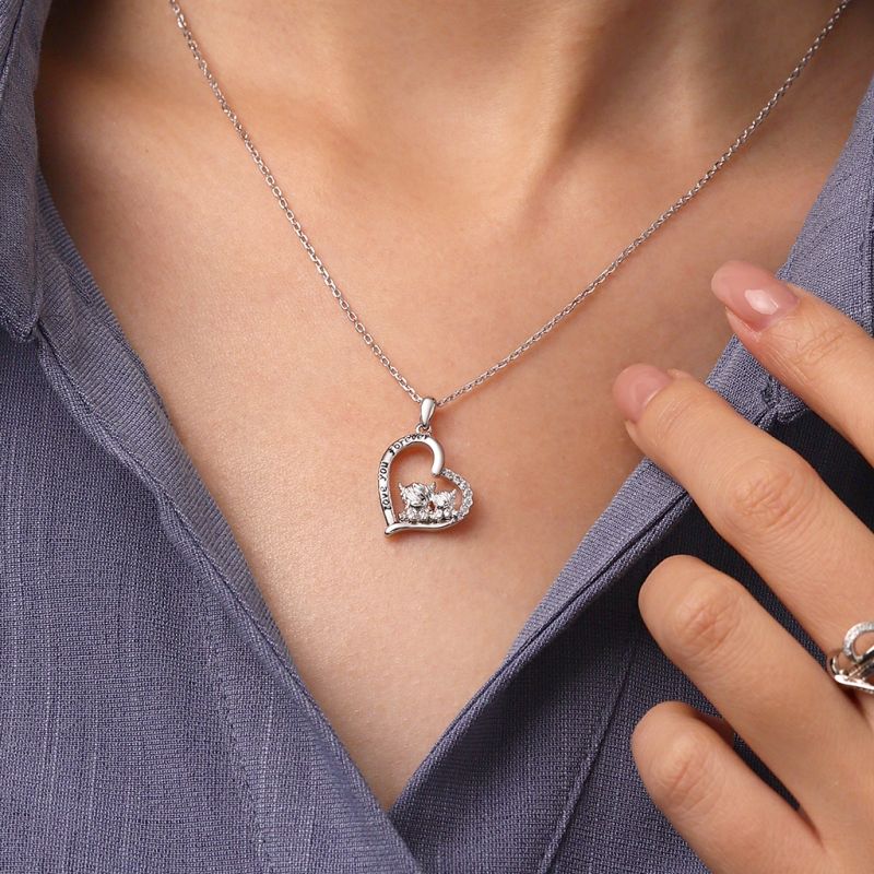 Highland Cow Heart Necklace