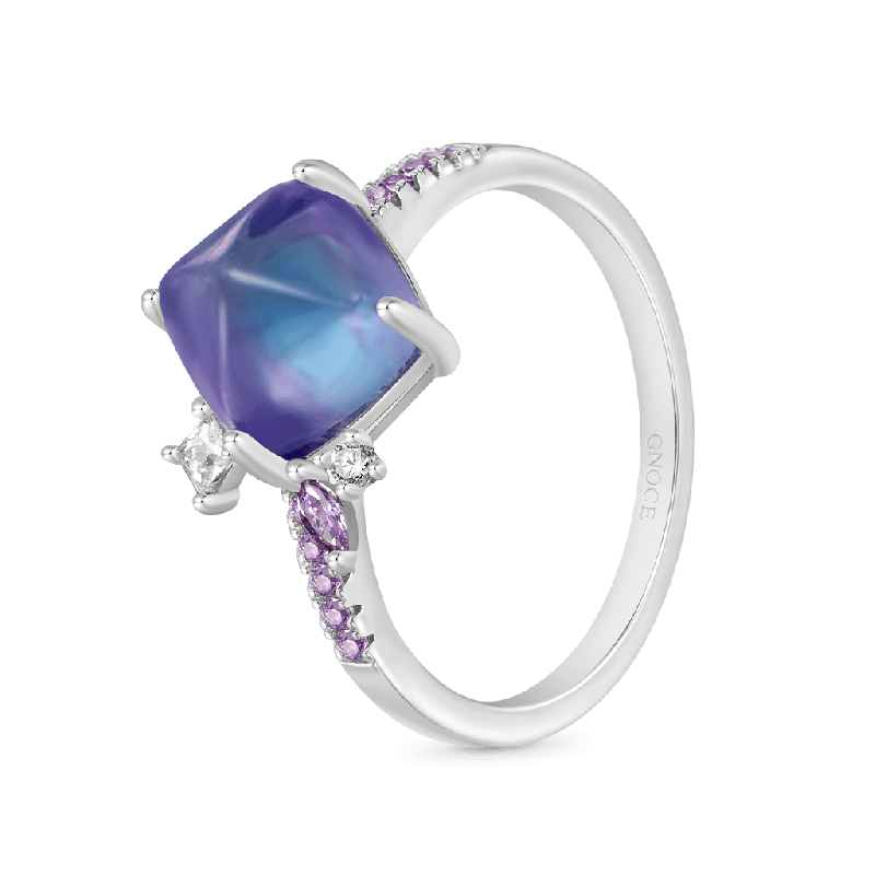 Fluorite Crystal Sugar Tower Ring
