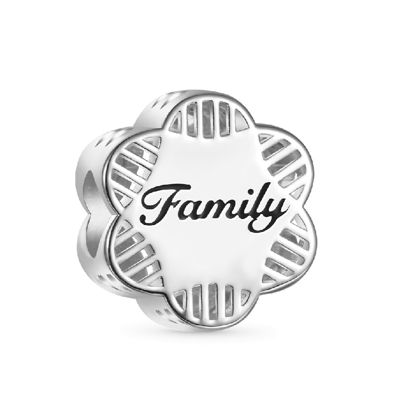 Family Wreath Marquise Charm