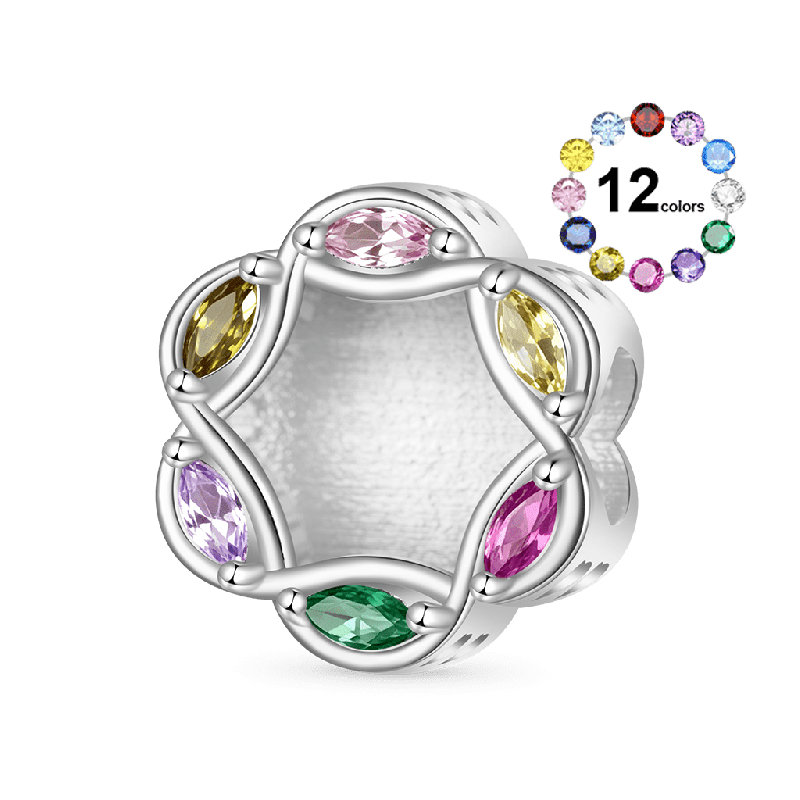 Family Wreath Marquise Charm