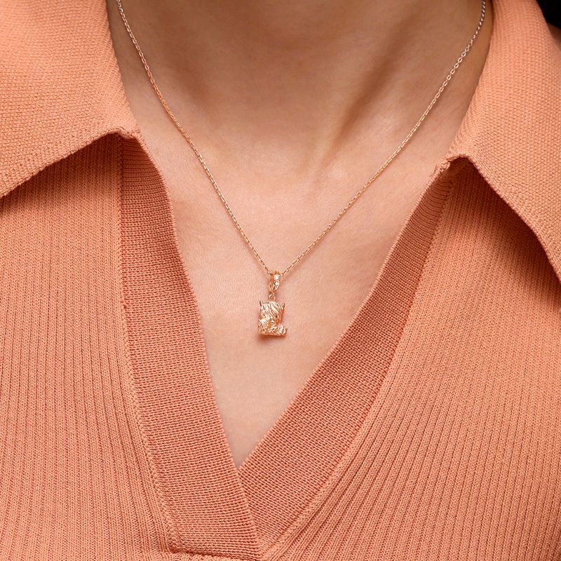 Highland Cow Mother and Child Pendant