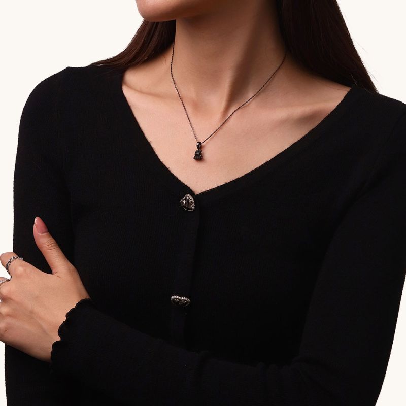 Pave Diamond Toothless Pendant
