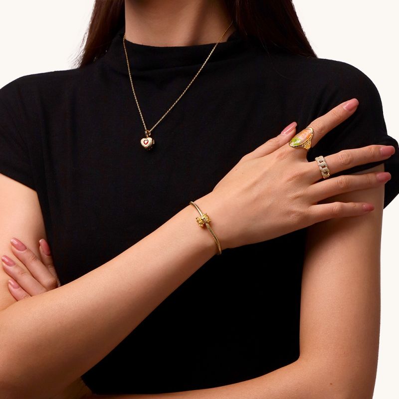 18K Gold Highland Cow Charm