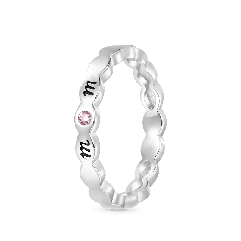 Heart Teardrop Eternity Ring