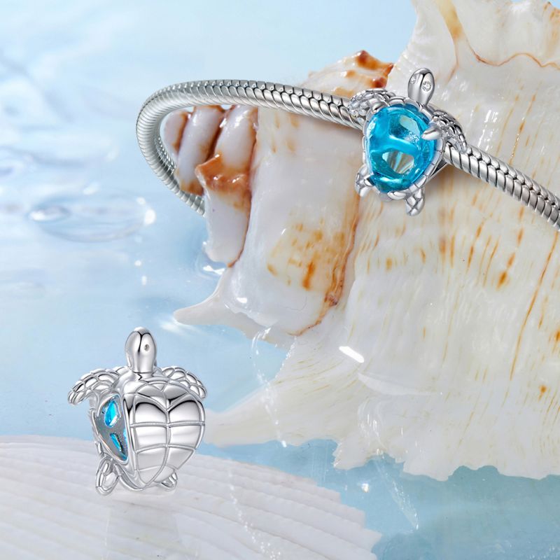Blue Sea Turtle Charm