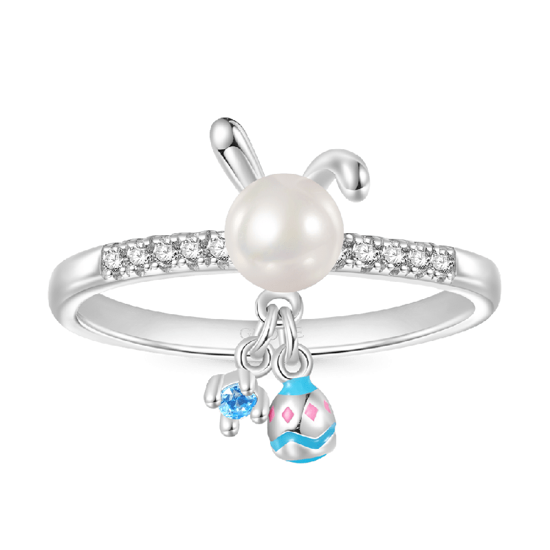 Easter Pearl Bunny Ear Ring