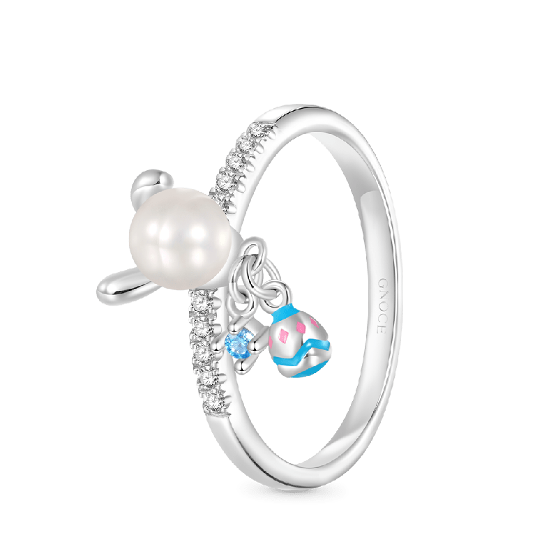 Easter Pearl Bunny Ear Ring