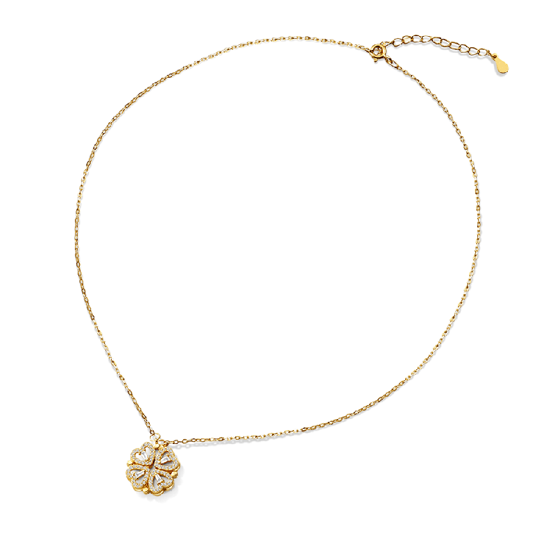 Gold Color Fourleaf Clover Necklace