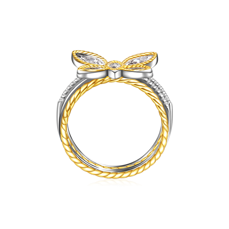 Marquise Butterfly Two-tone Ring