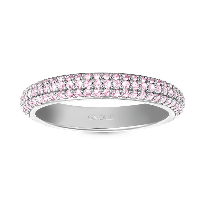Morganite Petit Signature Pavé Band