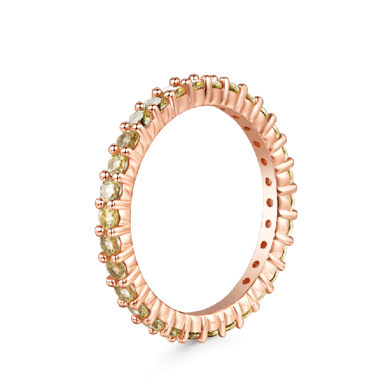 Citrine Round-cut Statement Band