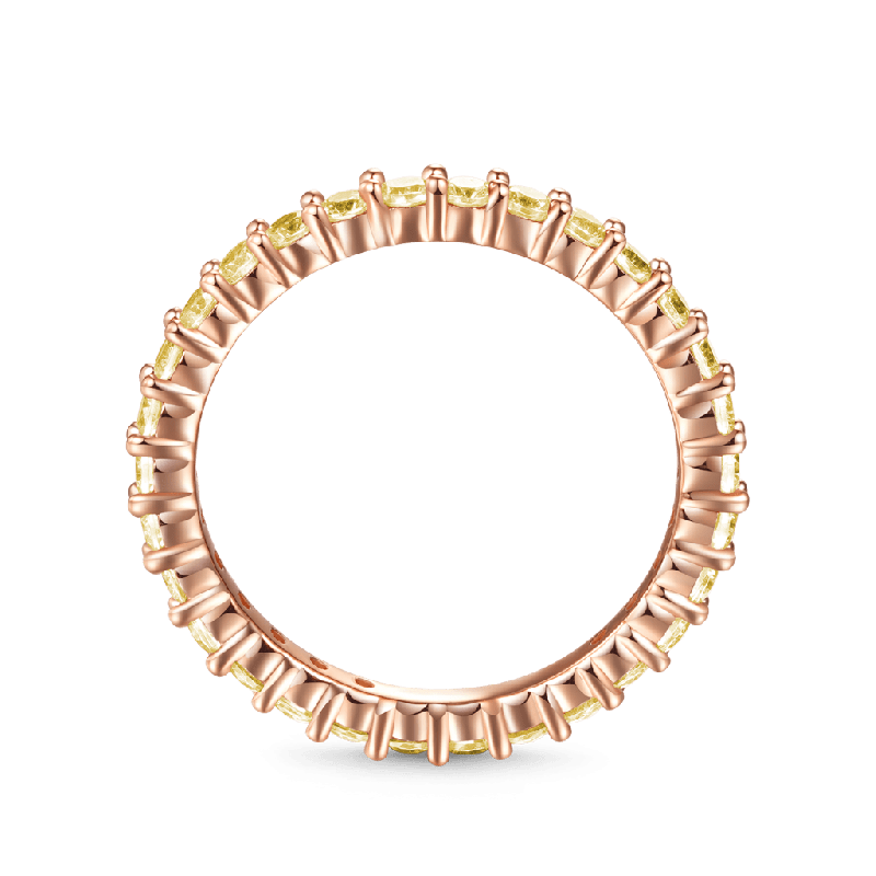 Citrine Round-cut Statement Band